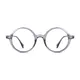 Round Transparent Gray Eyeglasses