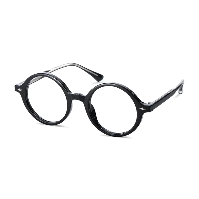 Round Black Eyeglasses