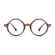 Round Transparent Brown Eyeglasses