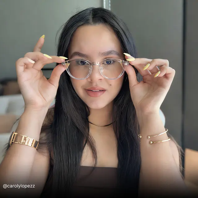 Oval Pink/Gold Eyeglasses