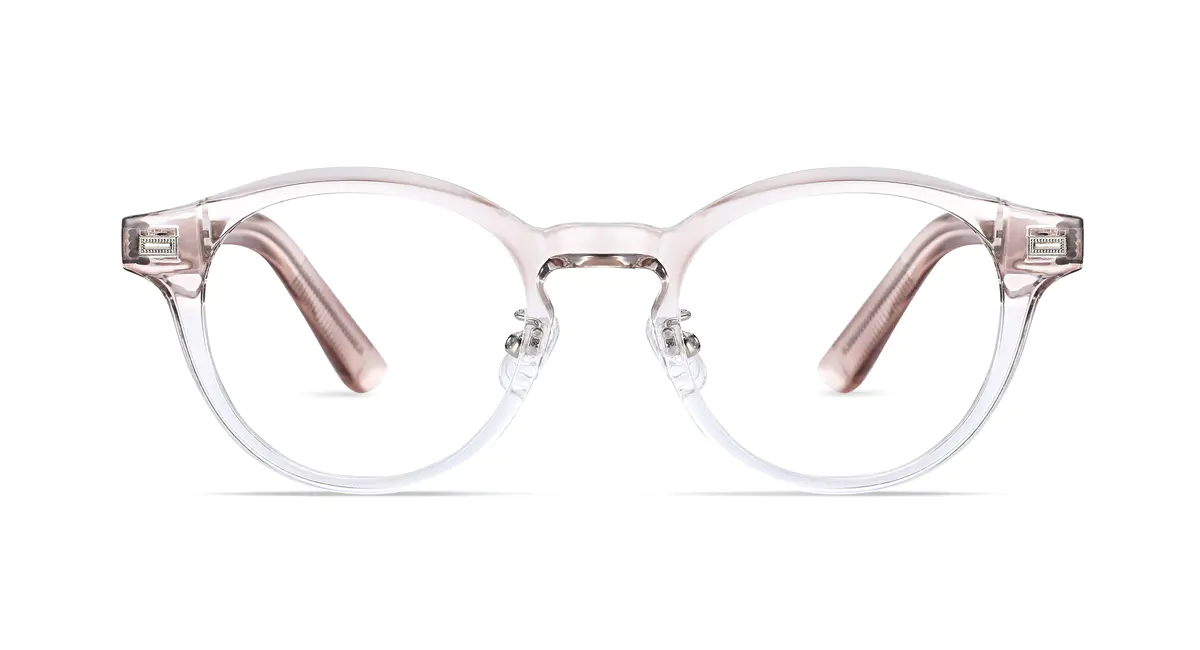 Oval Pink/Gold Eyeglasses