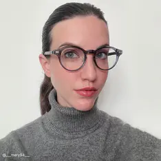 Oval Bright Gray Eyeglasses