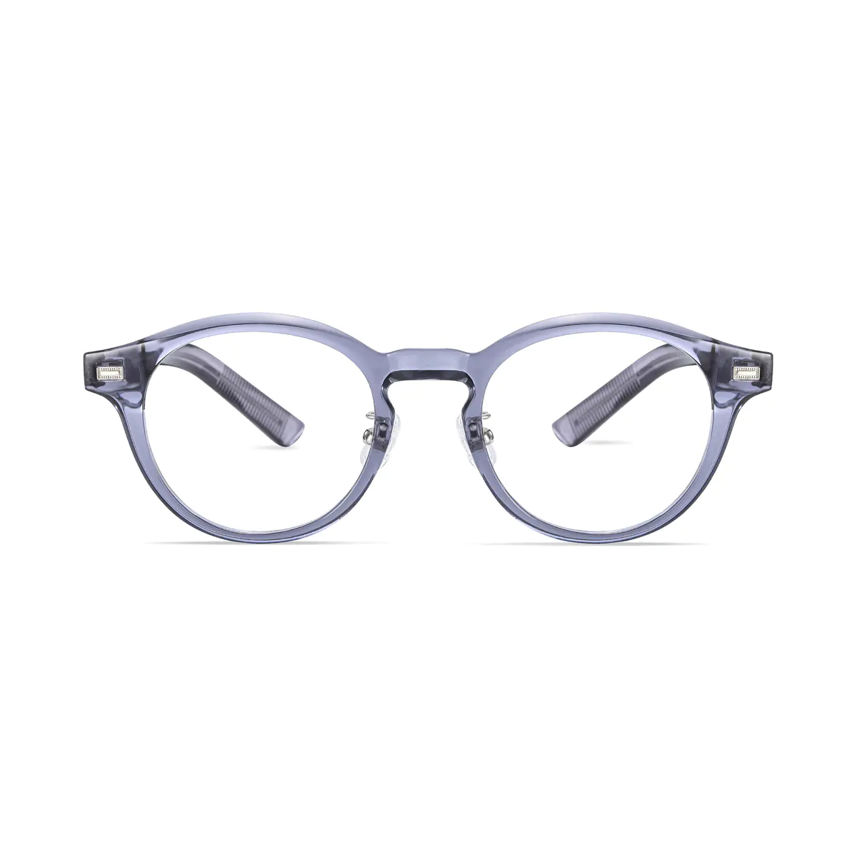 Oval Bright Gray Eyeglasses