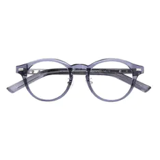 Oval Bright Gray Eyeglasses