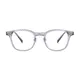 Square Transparent Gray Eyeglasses