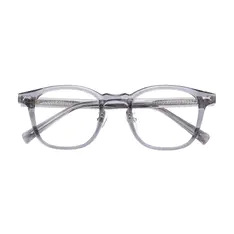 Square Transparent Gray Eyeglasses