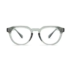 Oval Transparent Green Eyeglasses