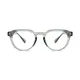 Oval Transparent Green Eyeglasses