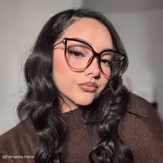 Cat-eye Gradient Brown Eyeglasses