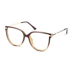 Cat-eye Gradient Brown Eyeglasses