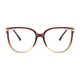 Oval Gradient Brown Eyeglasses