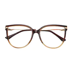 Cat-eye Gradient Brown Eyeglasses