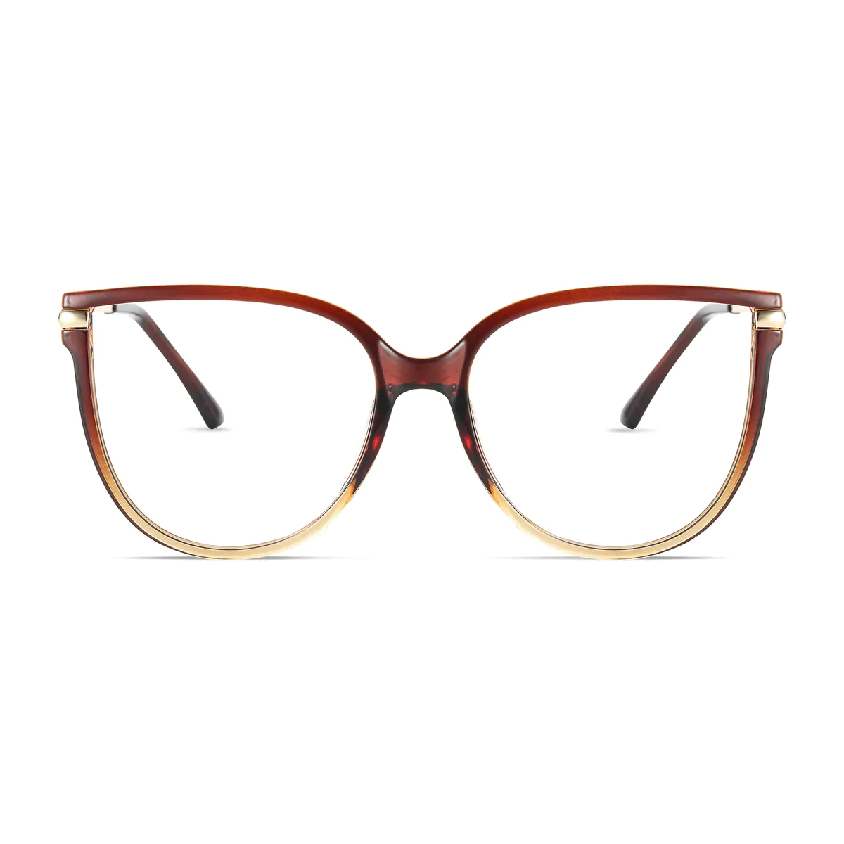 Cat-eye Gradient Brown Eyeglasses
