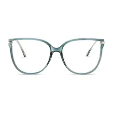 Cat-eye Transparent Blue Eyeglasses