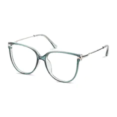 Cat-eye Transparent Blue Eyeglasses
