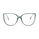 Oval Transparent Blue Eyeglasses