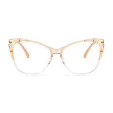 Cat-eye Gradient Yellow Eyeglasses