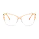 Cat-eye Gradient Yellow Eyeglasses