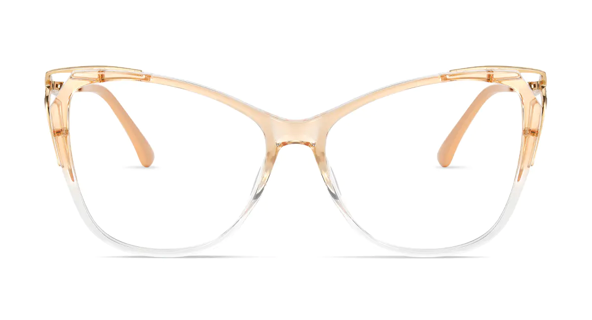 Cat-eye Gradient Yellow Eyeglasses