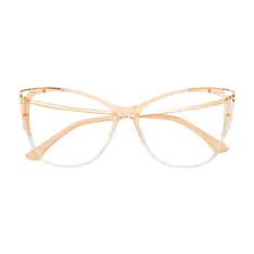 Cat-eye Gradient Yellow Eyeglasses