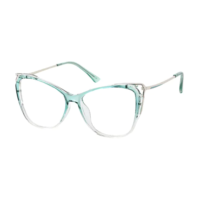 Cat-eye Gradient Green Eyeglasses