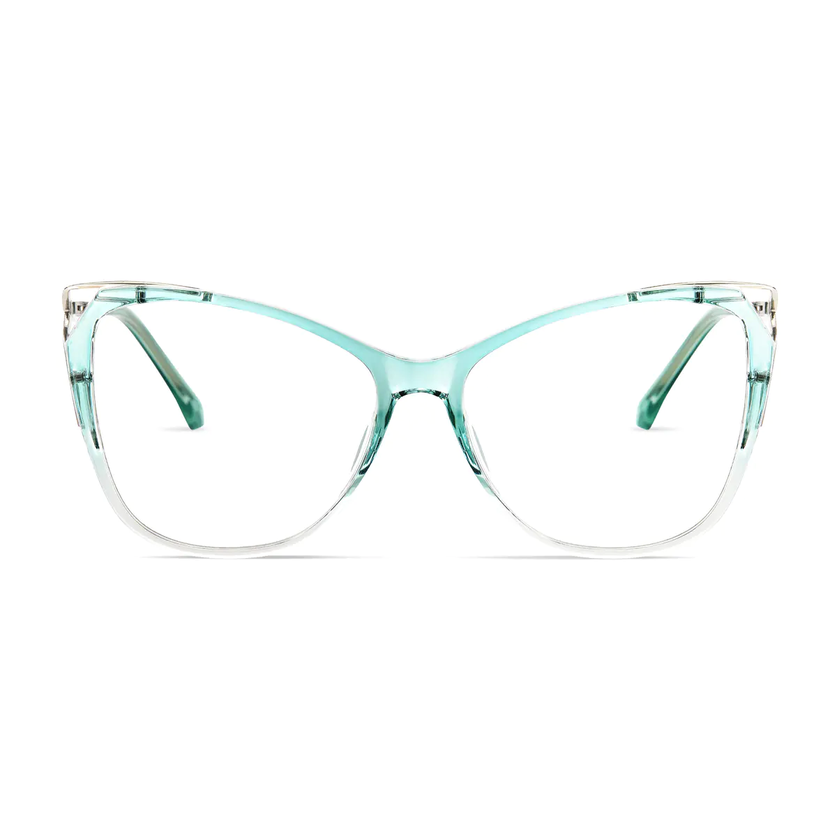 Cat-eye Gradient Green Eyeglasses