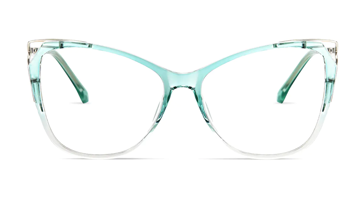 Cat-eye Gradient Green Eyeglasses