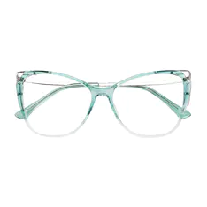 Cat-eye Gradient Green Eyeglasses