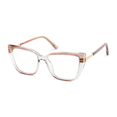 Rectangle Transparent Amber Eyeglasses