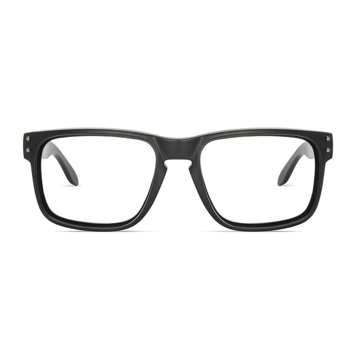 Square Matte Black Sport Eyeglasses