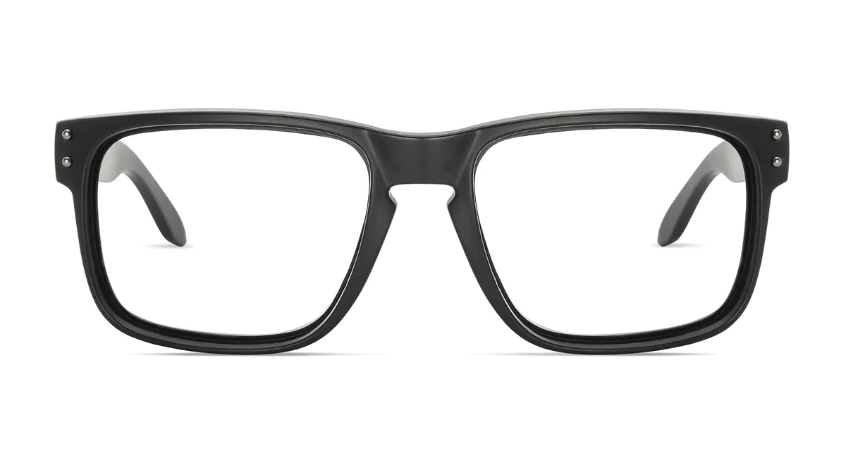 Square Matte Black Sport Eyeglasses