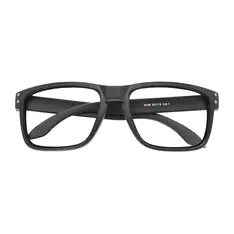 Square Matte Black Sport Eyeglasses