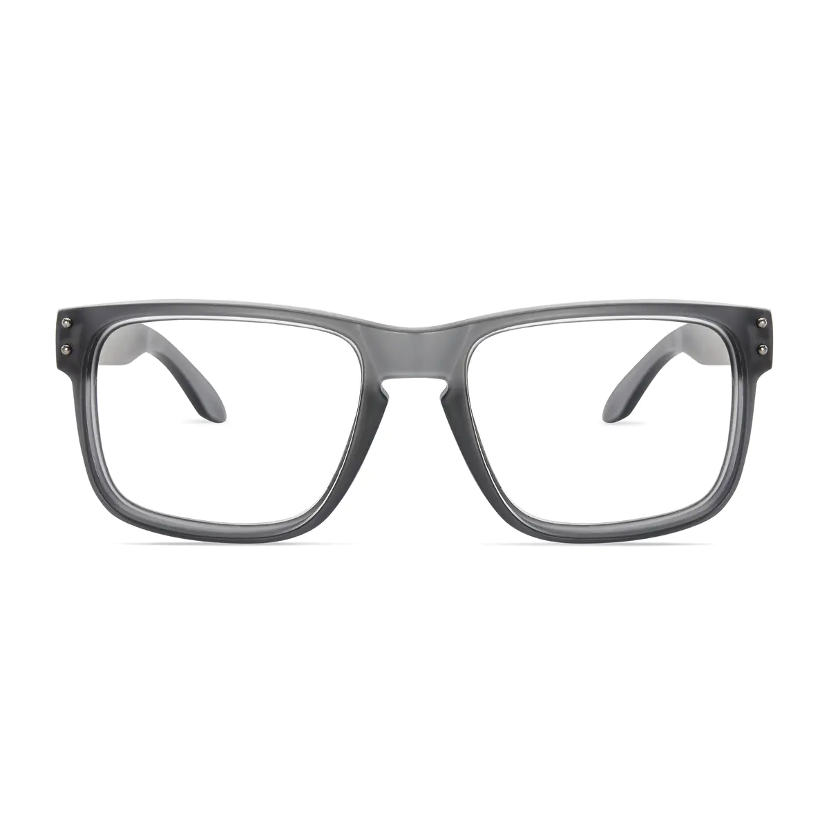 Square Matte Gray Sport Eyeglasses