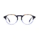 Oval Transparent Blue Eyeglasses