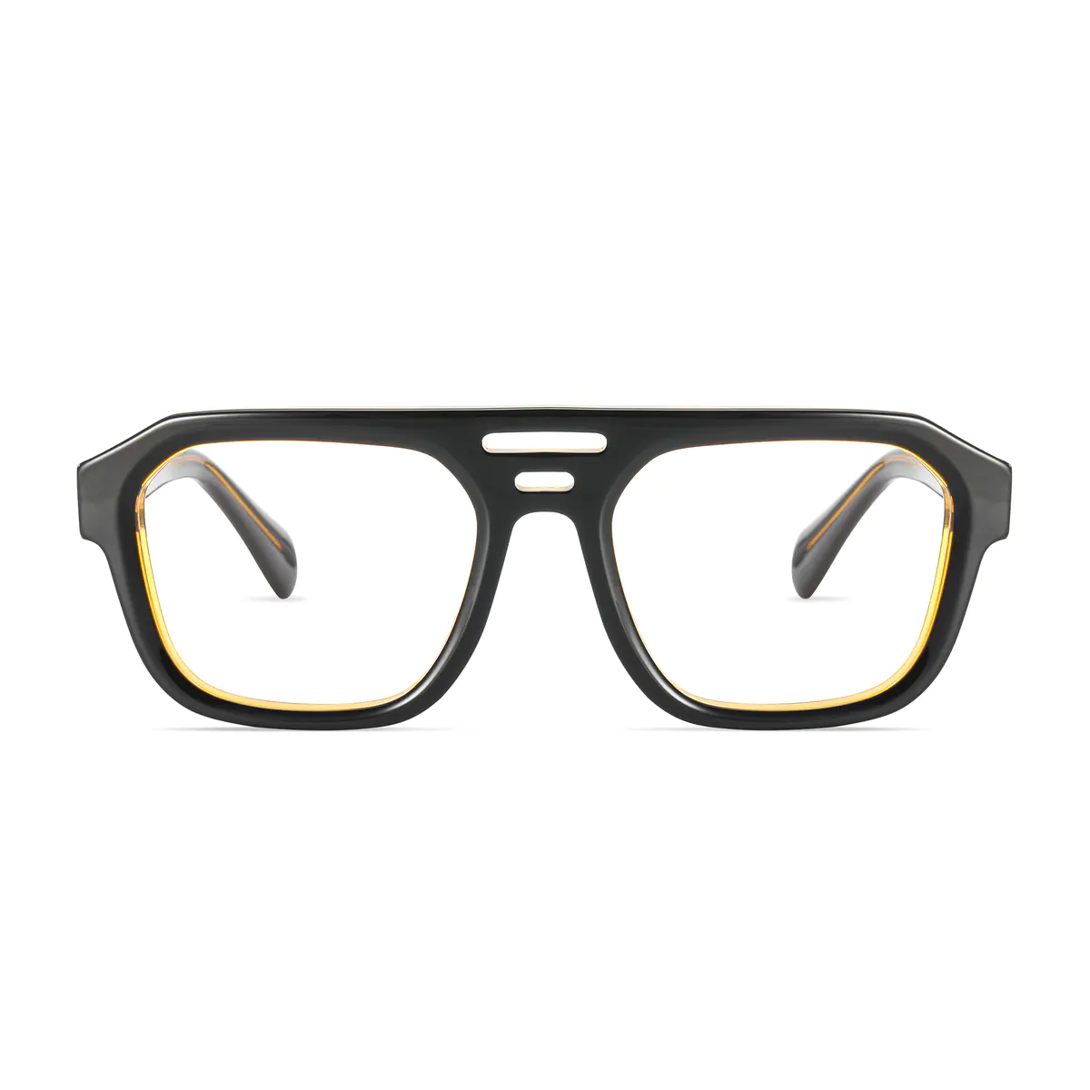 Square Black/Yellow Eyeglasses