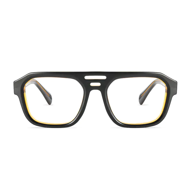Square Black/Yellow Eyeglasses