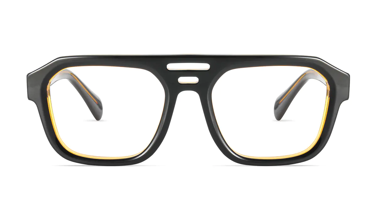 Square Black/Yellow Eyeglasses