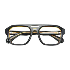 Square Black/Yellow Eyeglasses