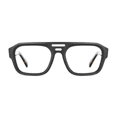 Square Matte Black/Tortoiseshell Eyeglasses