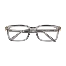 Rectangle Transparent Gray Eyeglasses