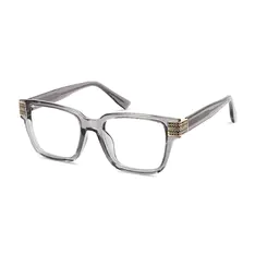 Rectangle Transparent Gray Eyeglasses