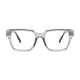 Rectangle Transparent Gray Eyeglasses