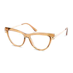 Cat-eye Transparent Amber Eyeglasses
