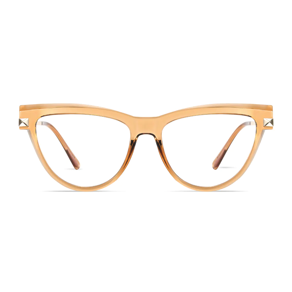 Cat-eye Transparent Amber Eyeglasses
