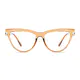 Cat-eye Transparent Amber Eyeglasses