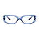 Oval Transparent Blue Eyeglasses