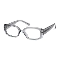 Oval Transparent Gray Eyeglasses