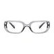 Oval Transparent Gray Eyeglasses
