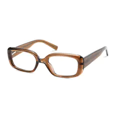 Rectangle Transparent Amber Eyeglasses