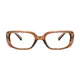 Rectangle Transparent Amber Eyeglasses